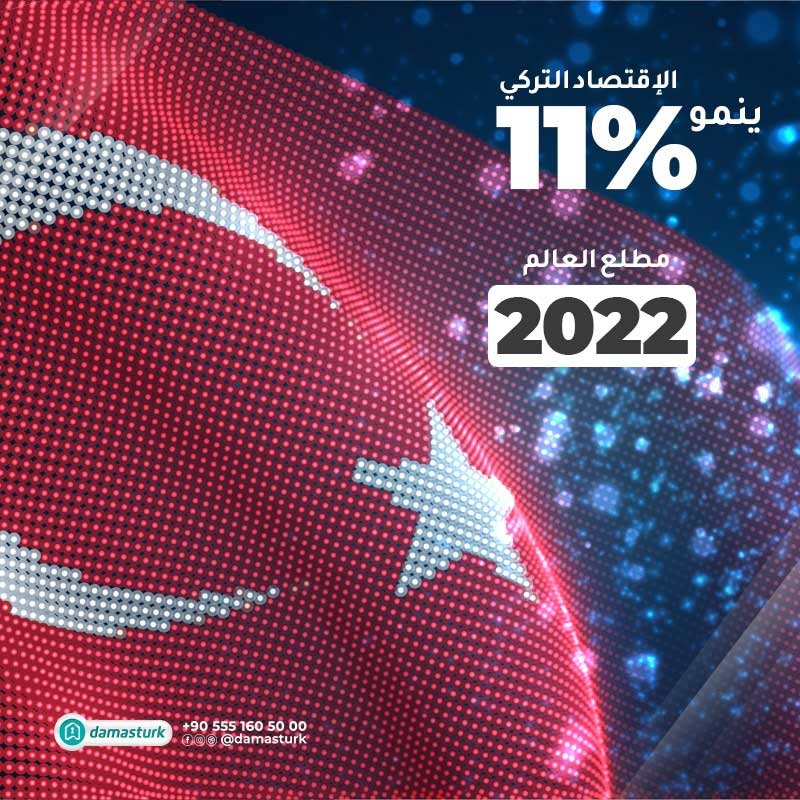 الاقتصاد التركي ينمو 11 بالمئة مطلع العام 2022 