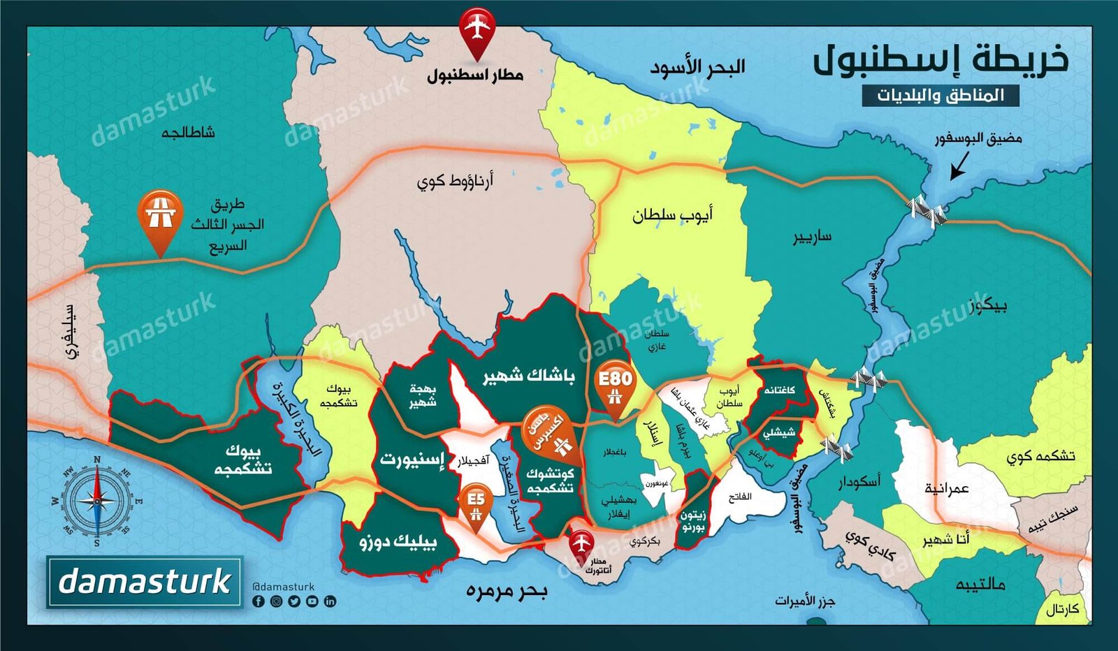 اسطنبول Map - damasturk Real Estate
