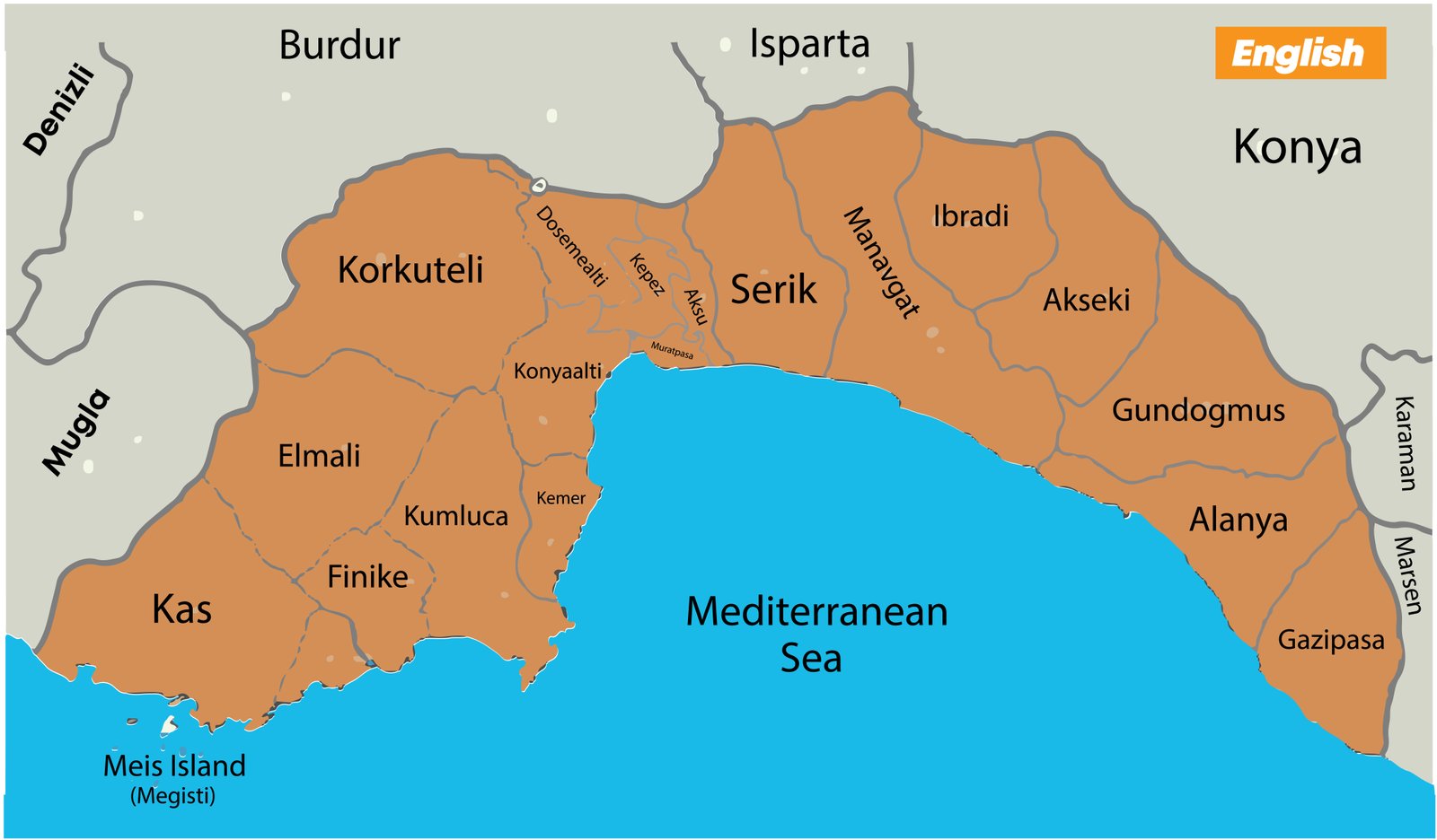 Antalya Map - damasturk Real Estate