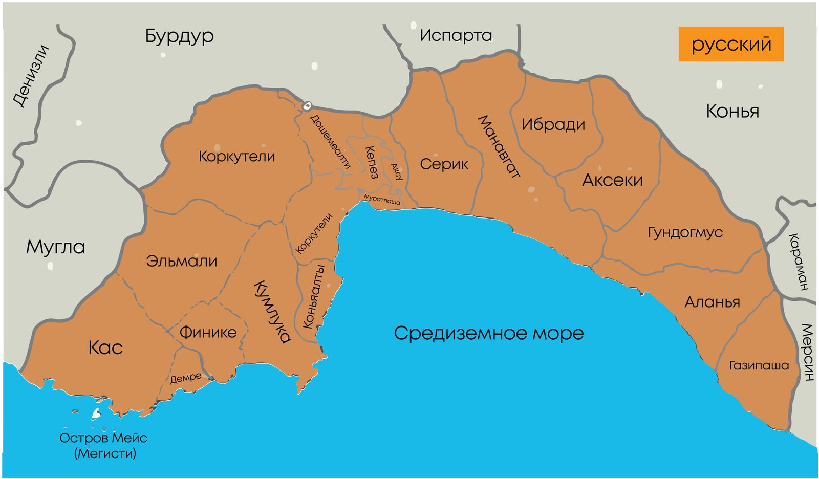 Анталия Map - damasturk Real Estate